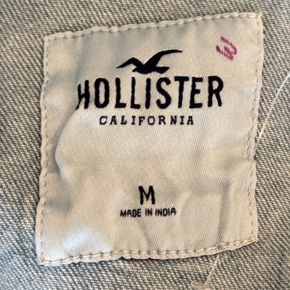 Upcycled Hollister Painted Horse Scene Distressed Denim Trucker Jacket Size M - Picture 3 of 12